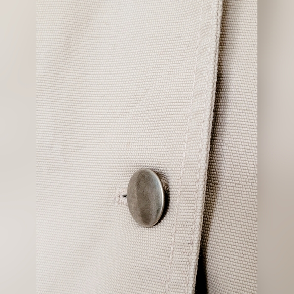 Eileen Fisher Women's Stretch Eco Cotton Canvas Blazer Khaki Tan Oversized Large - Picture 4 of 16